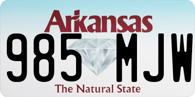 AR license plate 985MJW