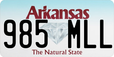 AR license plate 985MLL