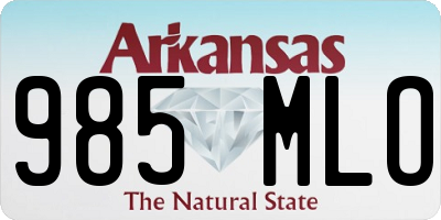 AR license plate 985MLO