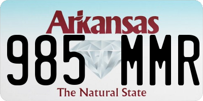 AR license plate 985MMR