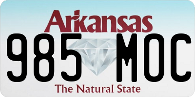 AR license plate 985MOC