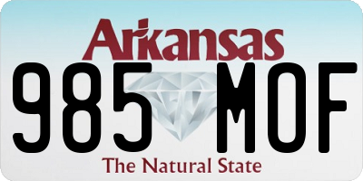 AR license plate 985MOF