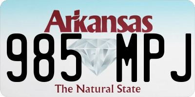 AR license plate 985MPJ