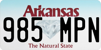 AR license plate 985MPN