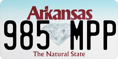AR license plate 985MPP