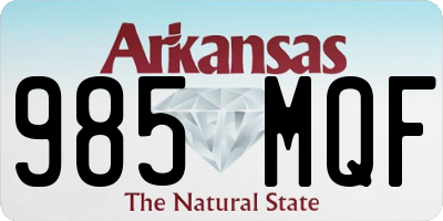 AR license plate 985MQF