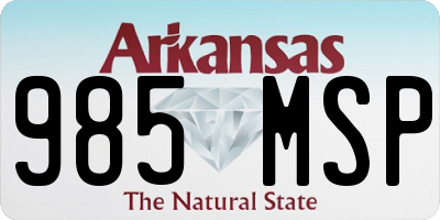 AR license plate 985MSP
