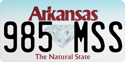 AR license plate 985MSS