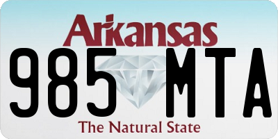 AR license plate 985MTA