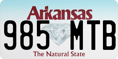 AR license plate 985MTB