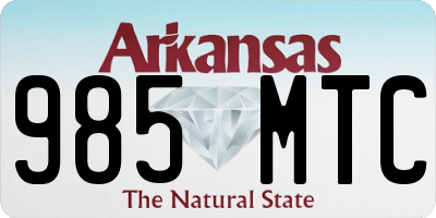 AR license plate 985MTC