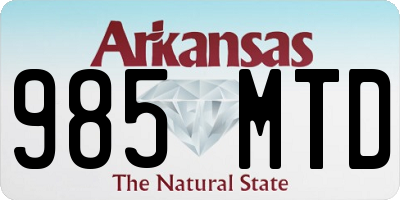 AR license plate 985MTD