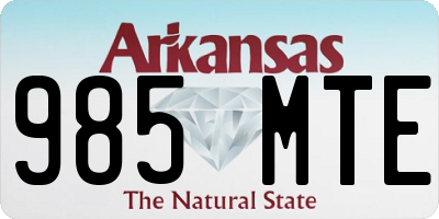 AR license plate 985MTE