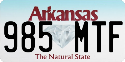 AR license plate 985MTF