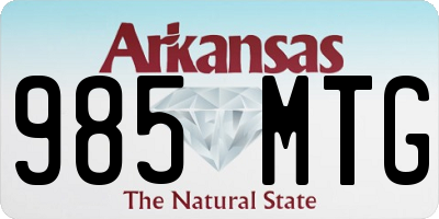 AR license plate 985MTG