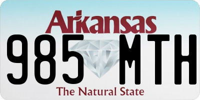 AR license plate 985MTH