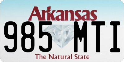 AR license plate 985MTI