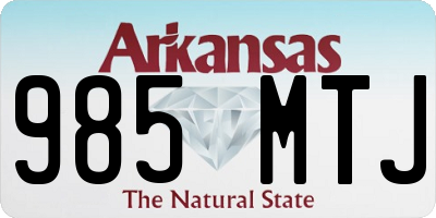 AR license plate 985MTJ