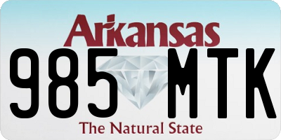AR license plate 985MTK