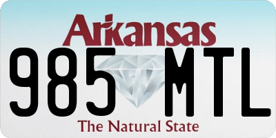 AR license plate 985MTL