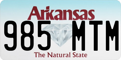AR license plate 985MTM
