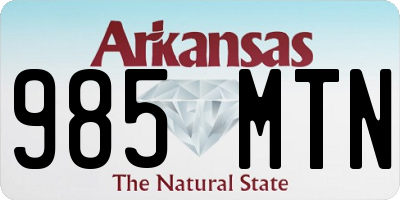 AR license plate 985MTN