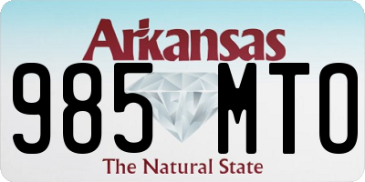 AR license plate 985MTO