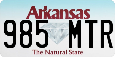 AR license plate 985MTR