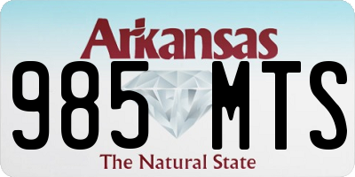 AR license plate 985MTS