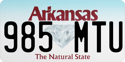 AR license plate 985MTU