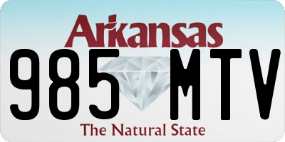 AR license plate 985MTV