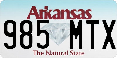 AR license plate 985MTX
