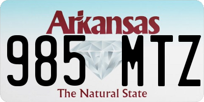 AR license plate 985MTZ