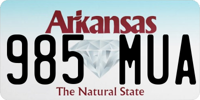 AR license plate 985MUA