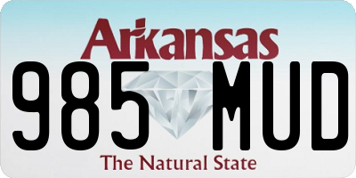 AR license plate 985MUD