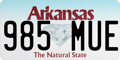 AR license plate 985MUE