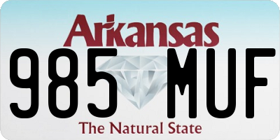 AR license plate 985MUF