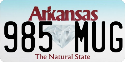 AR license plate 985MUG