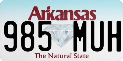 AR license plate 985MUH