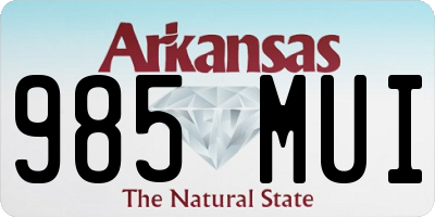 AR license plate 985MUI