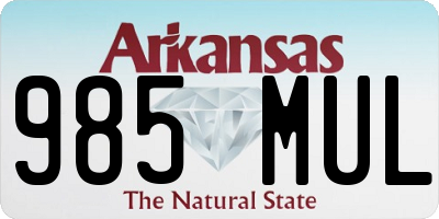 AR license plate 985MUL