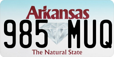 AR license plate 985MUQ