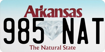 AR license plate 985NAT