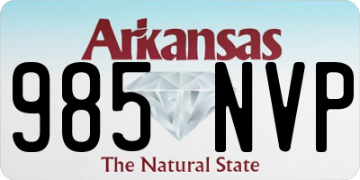 AR license plate 985NVP