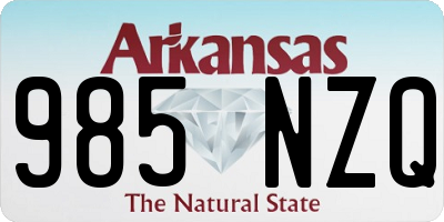 AR license plate 985NZQ