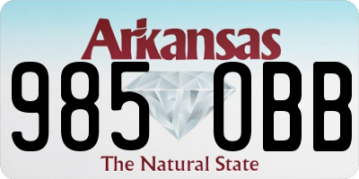AR license plate 985OBB