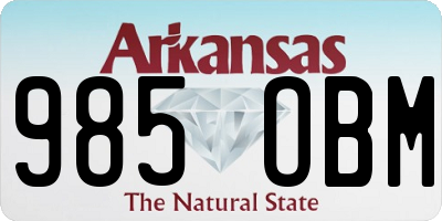 AR license plate 985OBM