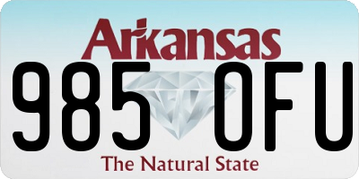 AR license plate 985OFU