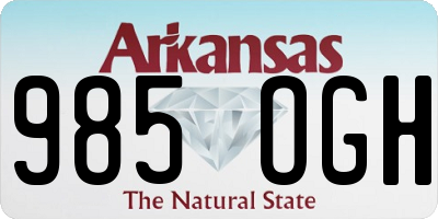 AR license plate 985OGH