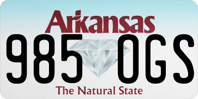 AR license plate 985OGS